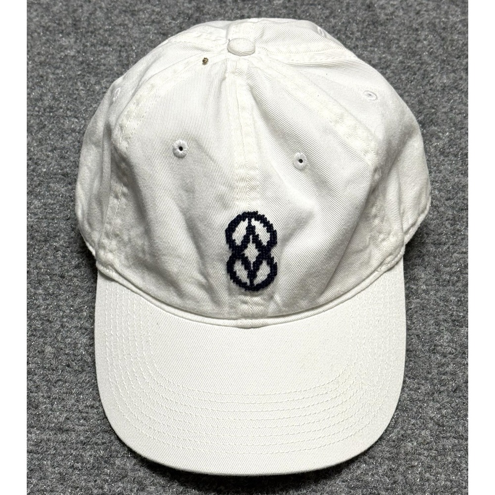Smathers & Branson Hat Cap White Golf Club Logo Strap Back Needlepoint